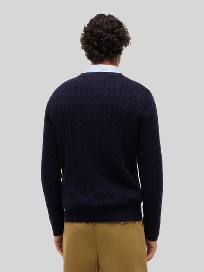 Tommy Hilfiger regular fit pullover van puur katoen Marineblauw - 5