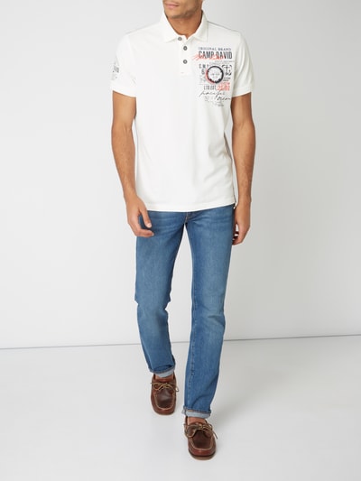 Camp David Poloshirt mit Logo-Details Offwhite 1