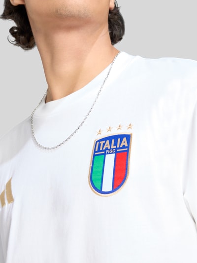 adidas Sportswear T-shirt trykotowy z czystej bawełny 'ITALIA' Biały 6