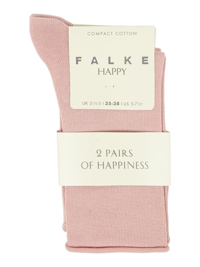 Falke Sokken met stretch in een set van 2 paar, model 'Happy' Roze - 2