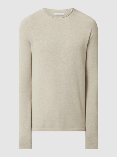 Jack & Jones Gebreide pullover met labelpatch, model 'HILL' Offwhite - 2