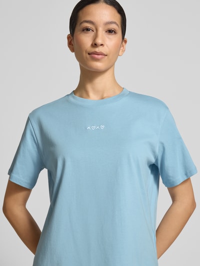 Tom Tailor Denim Boxy Fit T-Shirt aus reiner Baumwolle  Hellblau 3