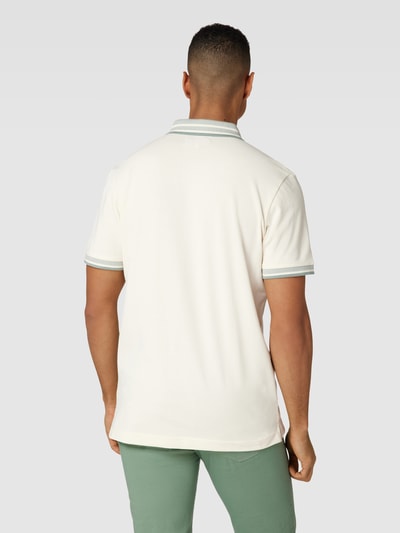 Tom Tailor Poloshirt mit Kontraststreifen Modell 'basic polo' Beige 5