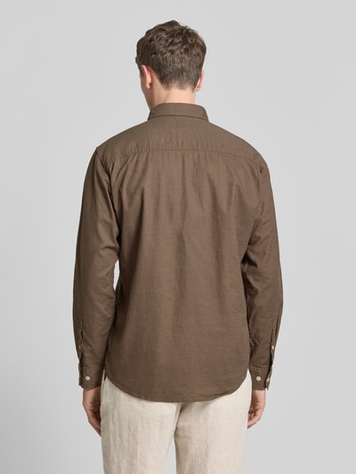 camel active Regular fit vrijetijdsoverhemd met Button-downkraag Lichtbruin - 5