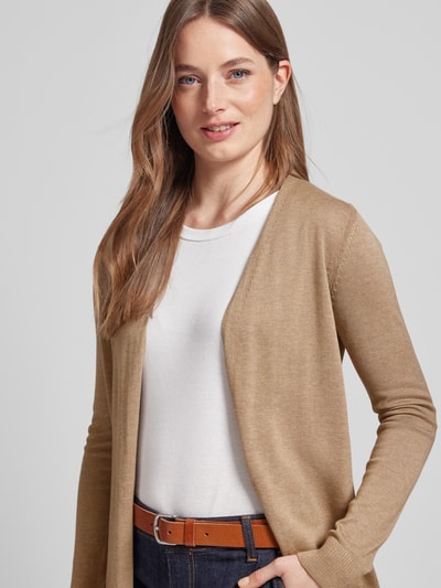 s.Oliver RED LABEL Cardigan mit gerippten Abschlüssen Sand Melange 3