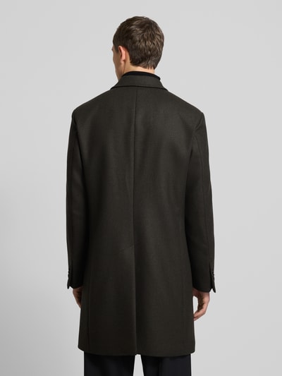 JOOP! Collection Lange jas van wolmix met reverskraag, model 'Richborne' Donkergroen - 5