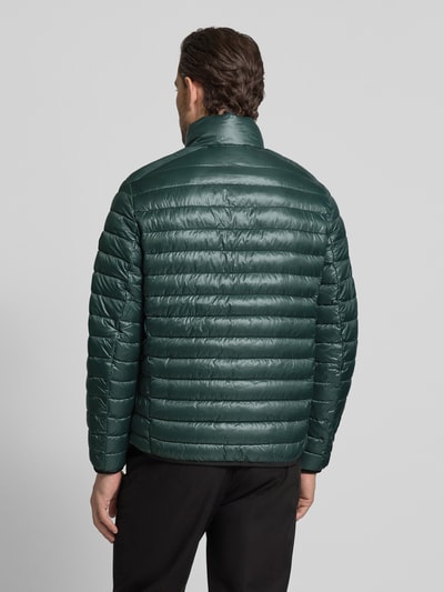 Tom Tailor Regular fit gewatteerd jack met mesh details Rietgroen - 5