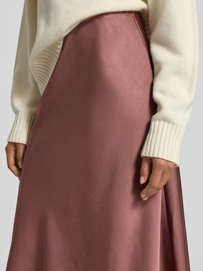 Neo Noir Midirok van satijn met elastische band, model 'Bovary' Oudroze - 3