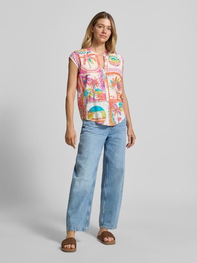 Emily Van den Bergh Blusentop aus Baumwolle im Allover-Look Pink 1