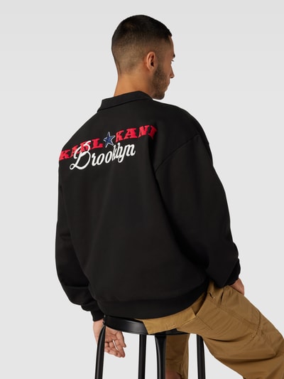 KARL KANI Sweatshirt met kangoeroezak Zwart - 3