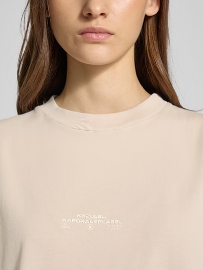 Karo Kauer Oversized Tanktop mit Label-Print Sand 3