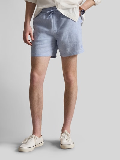 Polo Ralph Lauren Regular Fit Shorts aus echtem Leinen mit Logo-Stitching Bleu 4