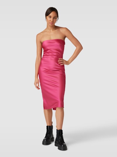 Gina Tricot Abendkleid mit Rückenschnürung Pink 4