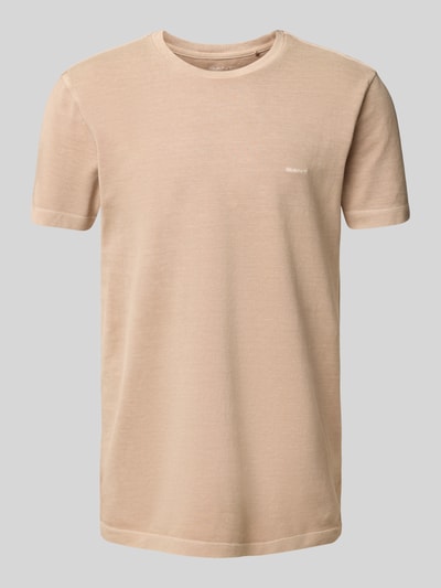 Gant T-Shirt mit Label-Stitching Beige 2