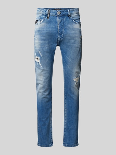 Blend Korte Herenjeans Destroyed Look - Slim Fit Met Stretch - Perfect Voor De Zomer