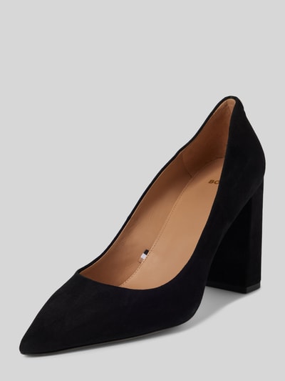 BOSS Pumps met blokhak, model 'Janet' Zwart - 1