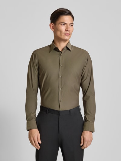 BOSS Regular Fit Businesshemd mit Kentkragen Modell 'JOE' Oliv 4