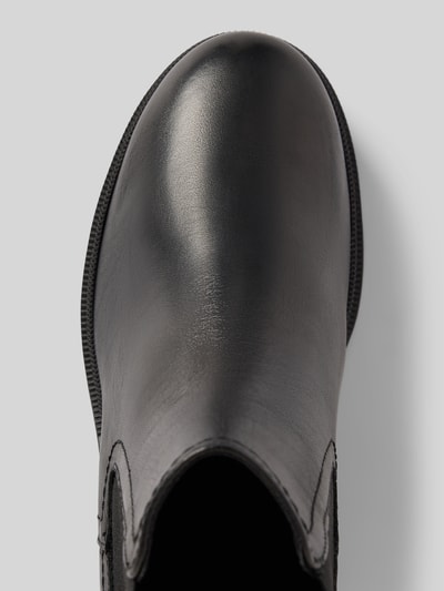 Produktfoto, schwarze Boots aus echtem Leder von Tamaris, glatte Oberfläche, sichtbare Maserung, Damen Stiefel / Boots von Tamaris