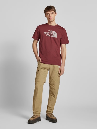 The North Face T-Shirt mit Label-Print Modell 'EASY' Bordeaux 1