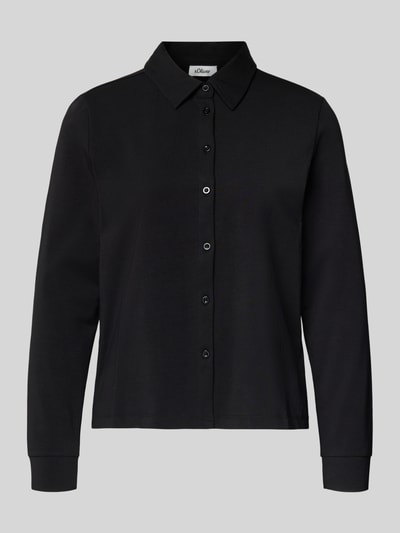 s.Oliver RED LABEL Regular fit overhemdblouse van katoenmix  - 2