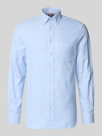 Christian Berg Men Regular Fit Freizeithemd mit Brusttasche Bleu 2