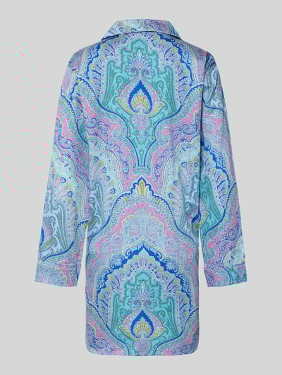 Lauren Ralph Lauren Koszula nocna o kroju relaxed fit z dodatkiem wiskozy model ‘Notch’ Niebieski 3