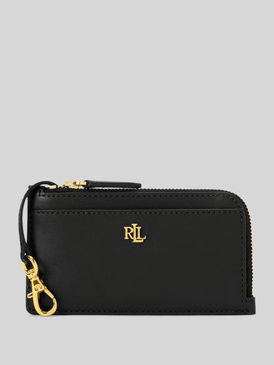 Lauren Ralph Lauren Portemonnee voor kleingeld van echt leer Zwart - 1
