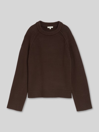 Tom Tailor Regular Fit Pullover aus reiner Baumwolle Dunkelbraun 2