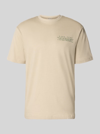 Produktfoto, Regular Fit T-Shirt aus reiner Baumwolle Modell 'FRED' von Only & Sons, Optik: Unifarben, Motiv-Print, Rundhals, Kurzarm, Materialverarbeitung: Jersey
