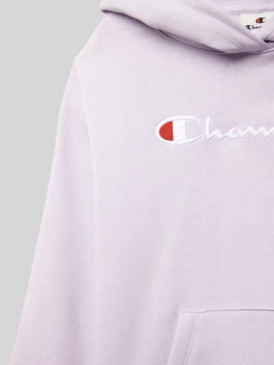 CHAMPION Hoodie mit Label-Stitching Flieder 2