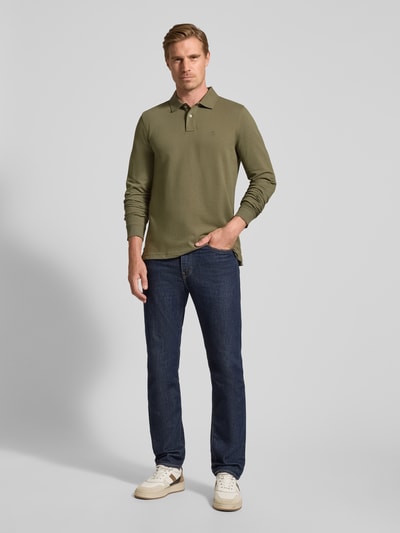 MCNEAL Regular Fit Poloshirt mit Label-Stitching Oliv 1