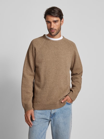 ROTHOLZ Gebreide pullover met raglanmouwen, model 'Smiley' Beige - 4