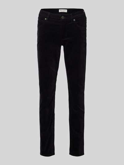 Marc O'Polo Slim Fit Samthose aus Baumwoll-Viskose-Stretch Model 'LULEA' Black 1