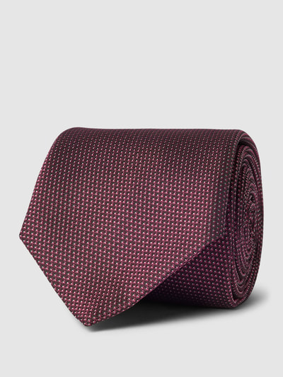 BOSS Slim Fit Stropdas met all-over motief Fuchsia - 2