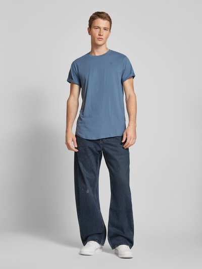 G-Star Raw T-Shirt mit Label-Print Rauchblau 1