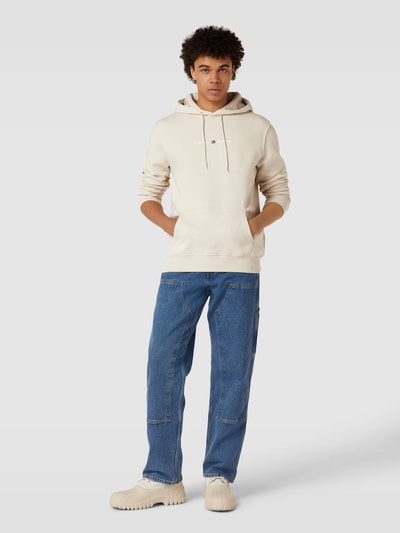 Tommy Jeans Hoodie mit Label-Stitching Beige 1