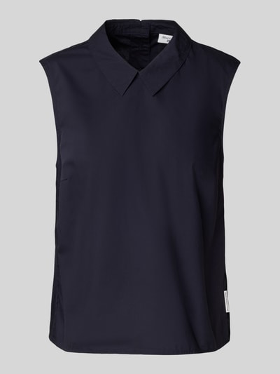 Marc O'Polo Denim Regular Fit Blusentop mit Hemdblusenkragen Marine 2