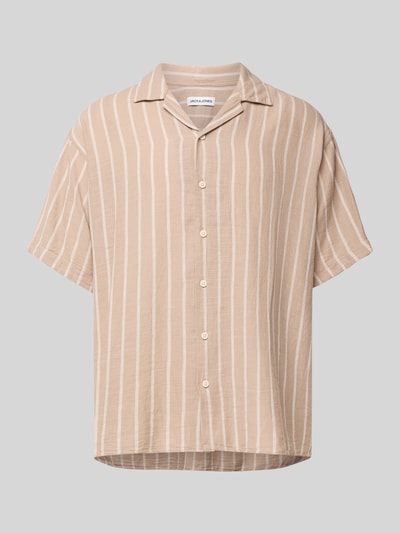 Jack & Jones Vrijetijdsoverhemd met reverskraag, model 'EENZO' Beige - 2