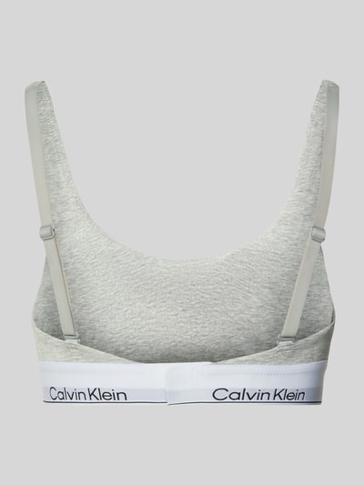 Calvin Klein Underwear Bralette mit Logo-Stitching Hellgrau 3