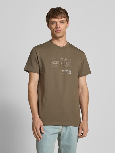 G-Star Raw T-shirt met labelprint, model 'Originals' Leem - 4