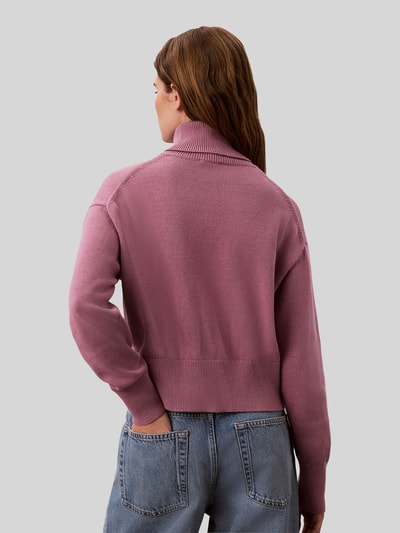 Calvin Klein Jeans Regular Fit Pullover aus reiner Baumwolle Bordeaux 5