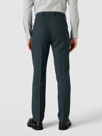 BOSS Pantalon met persplooien, model 'Leon' Donkergroen - 5