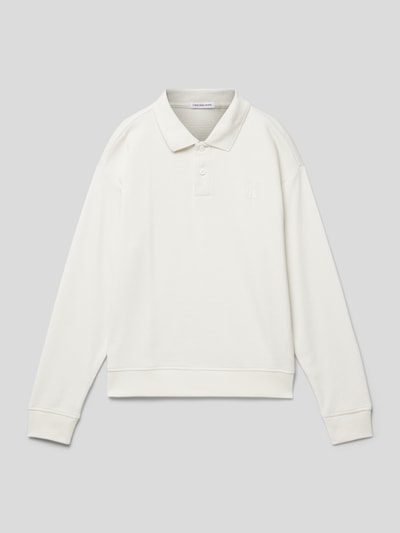 Calvin Klein Jeans Shirt met lange mouwen met polokraag Ecru - 1