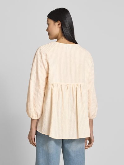 MORE Relaxed Fit Bluse mit 3/4-Arm Hellgelb 5