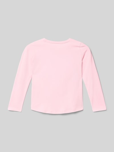 Guess Regular Fit Longsleeve aus Baumwoll-Mix mit Logo-Stitching Hellrosa 3