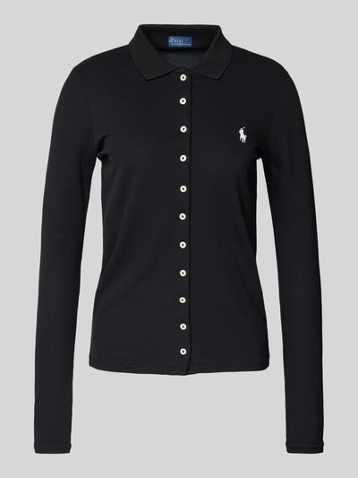 Polo Ralph Lauren Shirt met lange mouwen en labelstitching Zwart - 2