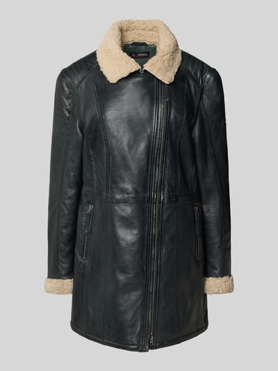 Cabrini Lederjacke aus Lammnappa Black 2