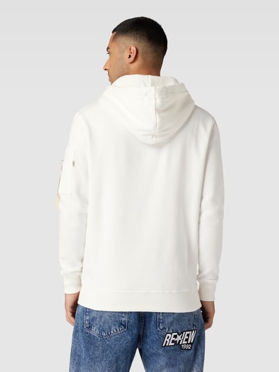 Alpha Industries Hoodie met kangoeroezak Offwhite - 5