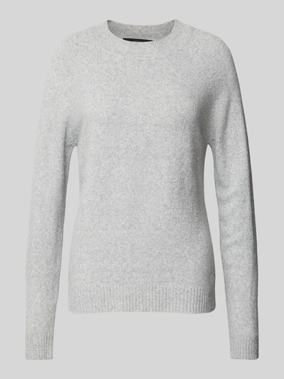 Vero Moda Regular Fit Strickpullover mit Stretch-Anteil Modell 'DOFFY' Hellgrau Melange 2