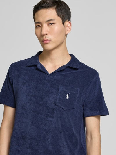 Polo Ralph Lauren Regular fit poloshirt met borstzak, model 'JOHNNY' Marineblauw - 3